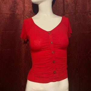 Button Down Crop Top